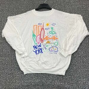 Vintage New York Shirt Men L/XL White Cotton‎ Republic Long Sleeve Deadstock New